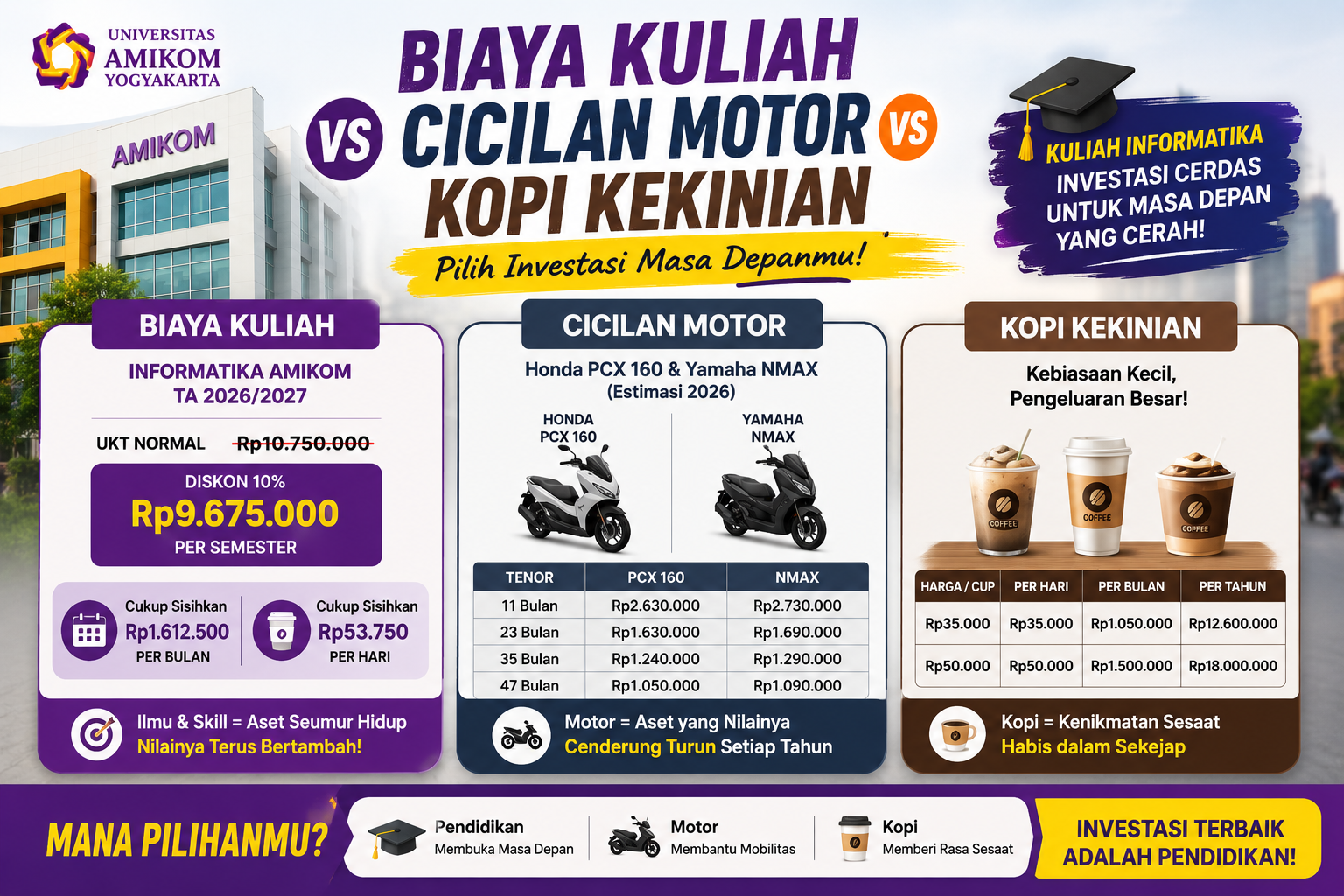 berapa biaya kuliah informatika amikom 2026